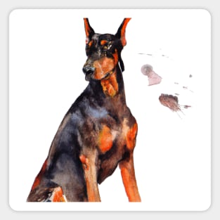 Doberman Pinscher Watercolor - Gift For Dog Lovers Magnet